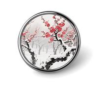 Tropical Beach Lapel Pin Fashion Brooch Pin Cute Button Badges Round Button Pins Enamel Pins Metal Pinback for Hat Shirt Clothing Bags Decoration, Circular, Aluminum, no gemstone