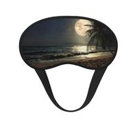 Tropical Beach Palm Tree Night Print Sleep Eye Mask Light Blocking Soft and Comfortable Night Eye Blinder for Women Men for Sleeping Travel Night Shift