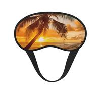 Tropical Beach Palm Tree Sunset Sleep Mask for Side Sleeper, Blackout Sleeping Eye Mask, Soft Breathable Eye Cover for Women Men Travel Eyeshade, Relaxing Zero Pressure Night Blindfold