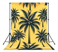 Tropical-Beach-Palm-Trees 5x7ft Photography Backdrop, Photo Background With Rod Pocket, Foldable Studio Backdrop For Birthday, Wedding, Party Decoration