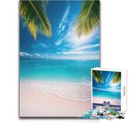 Tropical Beach Paradise Teenager Jigsaw Puzzles 1000 Pieces Educational Observation Skill Game Perfect Meaningful Festive Gift Size 38x26cm