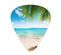 Tropical Beach Plant Theme Print Guitar Pick Comfortable Feel, Clear Sound, Multiple Thicknesses For Varied Tones