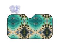 Tropical Beach Print Windshield Sun Shade, Car Sun Shade For Front Window,Funny Car Sunshades Sun Visor Protector