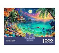 Tropical Beach Scene Jigsaws 1000 Piece Puzzle Impossible Fit Together Perfectly Wall Decor for Adults And Kids 70x50cm/1000pcs