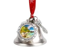 Tropical Beach Scenery Christmas Bell Christmas Tree Decoration Wing Bell Personalization Sleigh Bells Ornaments Jingling Bells for Holiday Party Decoration