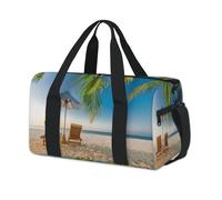 Tropical Beach Sports Duffel Bag Tropical Palm Trees Weekend Overnight Bag Tote Holdall Casual Travel Gym Duffel Bags for Kids Girls Boys Women Men