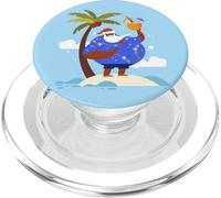 tropical beach summer christmas vacation black african santa PopSockets PopGrip for MagSafe