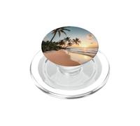 Tropical Beach Sunrise Palm Trees Coastal Paradise Landscape PopSockets PopGrip for MagSafe