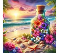 Tropical Beach Sunset 60 Piece Jigsaw Puzzles for Adults, Colourful, Fun, Challenging and Brainteasing Adults jigsaw puzzles 60 Pieces, Beautiful Decoration Puzzle