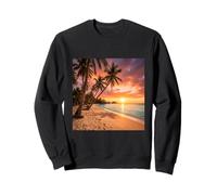Tropical Beach Sunset Palm Coast Landscape Photography Sweatshirt