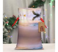 Tropical Beach Sunset Printed Drawstring Gift Bags,Various Sizes, Bulk Plastic Packaging Bags