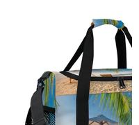 Tropical Beach Travel Duffel Bag for Girls Boys Women Men Tropical Palm Trees Weekend Overnight Bag Shoulder Tote Luggage Handbag for Travel Sports Gym