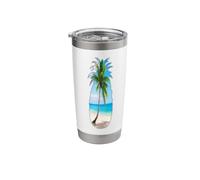 Tropical Beach Vibes, Pineapple Theme Vacation Stainless Steel Insulated Tumbler