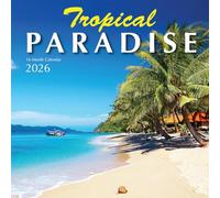 Tropical Beaches Hangable Wall Calendar Full Page Months & Travel Vacation Beach Photography Organizing Planning Gift Him Her (2026 Paradise)