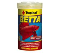 Tropical Betta Soft Food, 25g (Pack of 1), Unflavoured, 25g per bottle daily, Ideal for Small Betta Fish