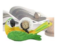 Tropical Bird Desktop Ornament - 6.42x6.15x2.44in, Realistic Parrot Adhesive Roll Stand, Heavy Duty Resin Tape Distributing Tool | Multi-functional Art Piece For Teachers Students Workplace Creative W