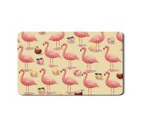 Tropical Bird Dish Drying Mats For Kitchen Counter, Tropical Summer Absorbent Rubber Dish Drainer Mat, Beach PU Leather Drying Pad For Coffee Bar 12x20 Inch