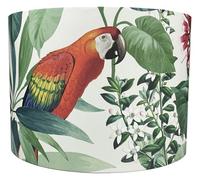 Tropical Bird Lampshade for Ceiling & Table Lamps - Exotic Birds, Parrot and Cockatiel Light Shade, Floral Botanical Design, Ideal for Bedroom and Home Decor