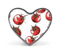 Tropical Birds And Plant Leaf Lapel Pin Fashion Brooch Pin Cute Button Badges Heart Shape Button Pins Enamel Pins Metal Pinback for Hat Shirt Clothing Bags Decoration, Love form, Aluminum, no gemstone