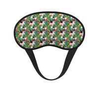 Tropical Birds and Plant Leaf Print Soft Comfortable Eye Mask for Sleeping Light Blocking Nap Travel Camping Night Rest