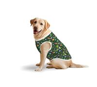 Tropical Birds And Plant Leafprint Large Pets Vest Travel Breathable Soft Sleeveless Tank Top Lightweight T-Shirt