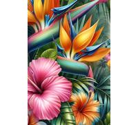 Tropical Bloom - 120 Lined Pages, Low Content Journal: The Color and Grace of Island Blossoms