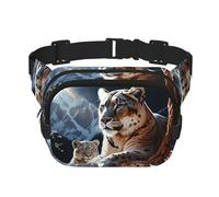 Tropical Blue Sea Beach Fanny Pack for Women Men Fashion Waist Pack Adjustable Belt Bag for Workout Running Travelling Casual Waist Bag, Mountain Lions, One Size