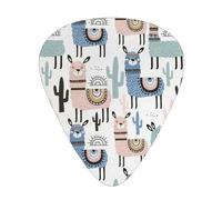 Tropical Cactus Animal Lama Acoustic Guitar Picks - Premium Guitar Plectrum For Bass And Electric Guitar