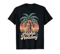 Tropical Christmas Aloha Holiday Palm Tree Sunset Vibes T-Shirt