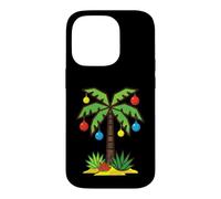 Tropical Christmas Palm Tree Holiday Graphic Case for iPhone 14 Pro