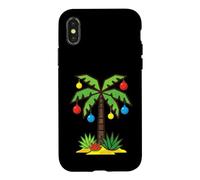 Tropical Christmas Palm Tree Holiday Graphic Case for iPhone X/XS
