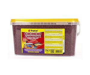 Tropical CICHLID CARNIVORE SMAll PELLET 5L / 1,8kg - colour-enhancing food for young & small carnivorous cichlids with astaxanthin