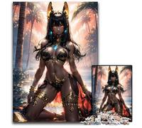 Tropical Cleopatra Anime Jigsaw Puzzles for Adults 1000 Piece Difficult Puzzles for Adults Interactive Family Game Brain Challenge Educational Toy 1000 PCS(38x26cm)