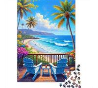 Tropical Coast View 1000 Piece Jigsaw Puzzle Paper for Adults Relaxing Seaside Retreat Home Decor 70x50cm/1000pcs