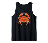 Tropical Coastal Red Crab Nautical Seaside Ocean Beach Life Tank Top