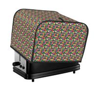 Tropical Cocktail Print 4-Slice Toaster Cover Dustproof Waterproof Kitchen Appliance For Protector Storage