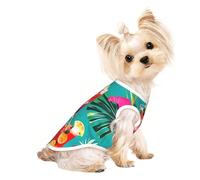 Tropical Cocktails Print Dog Lightweight Shirt,Summer Cool Breathable Dog t Shirts,Pet Sleeveless Stretchy Clothes