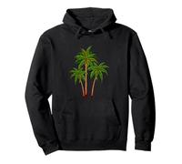 Tropical Coconut Palm Trees Island Vacation Art Pullover Hoodie