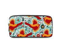 Tropical Colourful Toucans Study Pencil Case with Zip Up Pencil Cases Girls Secondary School Pen Case School Stationery Secondary High College Sixth Form Stationery Gifts for Women Men