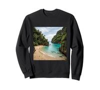 Tropical Cove Cliff Beach Lagoon Landscape Photography Sweatshirt