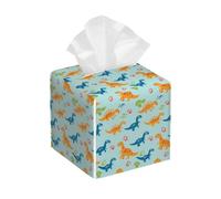 Tropical Dinosaur Dino Paw Print Tissue Dispenser Modern Tissue Box Square Napkin Holders For Night Stands Vanity Dining Room