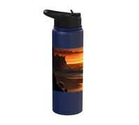 Tropical Dream Beach Relaxation on sea of Waves Stainless Steel Insulated Water Bottle