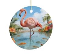 Tropical Dreaming Ceramic Christmas Ornament,Wall Hanging Decor Windows Hanging Decor Best Friend Birthday Gifts, Friendship Gifts Car Hanging Ornament Gift for Women, Girls, Teachers 2.9 in