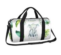 Tropical Elephant Sports Duffel Bags Elephant Weekend Overnight Bag Casual Tote Holdall Travel Gym Luggage Duffel Bag for Kids Girls Boys Women Men
