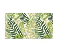 Tropical Exotic Palm Tree Leaves,Mouse Pad Large Desk Pad Computer Keyboard Mouse Mat with Non Slip Rubber Base 40 x 70 cm