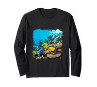 Tropical Fish Coral Reef Ocean Underwater Marine Scene Long Sleeve T-Shirt
