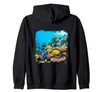 Tropical Fish Coral Reef Ocean Underwater Marine Scene Zip Hoodie