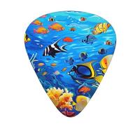 Tropical Fish Coral Undersea World Printed Guitar Pick 12 Pieces Guitar Pick In A Box The Makes Sound Clear Ukulele Electric Acoustic Guitar Bass (0.46 0.71 0.96mm)