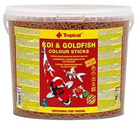 TROPICAL FISH FOOD KOI&GOLDFISH COLOUR STICKSFLOATING COLOUR-ENHANCING FOOD FOR POND FISh, bucket 5l / 450g