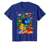 Tropical Fish Graphic T-Shirt, Youth, Royal Blue, Small